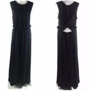 Joe Fresh Womens Size LG Maxi Dress Stretch Black